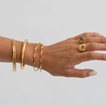 Load image into Gallery viewer, Juniper Wavy Twisted Bangle Bracelet Stainless Steel