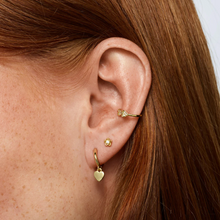Load image into Gallery viewer, Gigi Two Crystal Hearts Ear Cuff