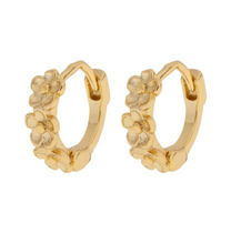 Load image into Gallery viewer, Lupine Flower Huggie Earrings