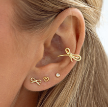 Load image into Gallery viewer, Juliette Small Bow Stud Earrings Stainless Steel