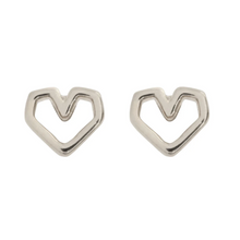 Load image into Gallery viewer, Juniper Small Heart Outline Stud Earrings