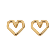 Load image into Gallery viewer, Juniper Small Heart Outline Stud Earrings