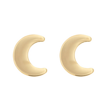 Load image into Gallery viewer, Mika Small Moon Stud Earrings