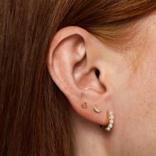 Load image into Gallery viewer, Mika Small Moon Stud Earrings