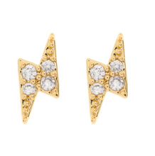Load image into Gallery viewer, Joey Crystal Lightning Stud Earrings