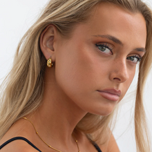 Load image into Gallery viewer, Vilma Crystal Hoop Earrings Stainless Steel