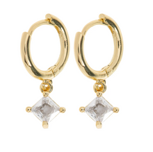 Load image into Gallery viewer, Cindy Crystal Diamond Hoop Earrings