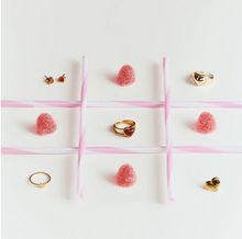 Load image into Gallery viewer, Suvy Ribbed Heart Stud Earrings Gold Stainless Steel