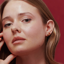 Load image into Gallery viewer, Julie Heart Chain Stud Earrings Stainless Steel