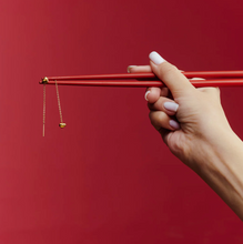 Load image into Gallery viewer, Julie Heart Chain Stud Earrings Stainless Steel