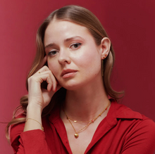 Load image into Gallery viewer, Julie Heart Chain Stud Earrings Stainless Steel