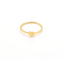Load image into Gallery viewer, Stina Dainty Heart Adjustable Ring Stainless Steel