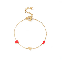 Load image into Gallery viewer, Linnea Heart Chain Bracelet Stainless Steel