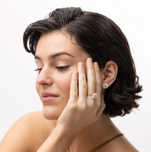 Load image into Gallery viewer, Ellen White Flower Stud Earrings Stainless Steel