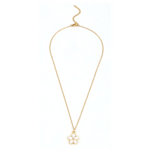 Load image into Gallery viewer, Gene White Enamel Flower Necklace