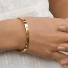 Load image into Gallery viewer, Gia Crystal Heart Bangle Bracelet Stainless Steel