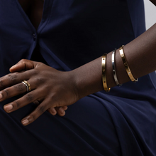 Load image into Gallery viewer, Gia Crystal Heart Bangle Bracelet Stainless Steel