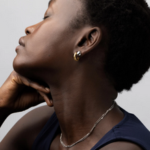 Load image into Gallery viewer, Vivia Ribble Hoop Earrings Stainless Steel