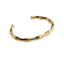 Load image into Gallery viewer, Tia Bamboo Bangle Bracelet Stainless Steel
