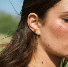 Load image into Gallery viewer, Tyra Bubble Mini Cross Earrings Stainless Steel