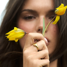 Load image into Gallery viewer, Dixie Smiley Face Signet Ring Stainless Steel