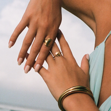 Load image into Gallery viewer, Penny Seashell Adjustable Ring Stainless Steel