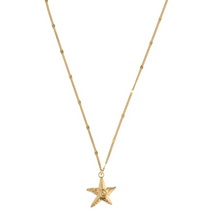 Load image into Gallery viewer, Moss Starfish Dangling Necklace Stainless Steel