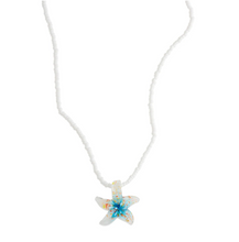 Load image into Gallery viewer, Sarafina Glass Starfish Necklace Stainless Steel