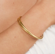 Load image into Gallery viewer, Elma Layered Bangle Bracelet Stainless Steel