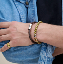 Load image into Gallery viewer, Oliver Leather Bracelet Stainless Steel