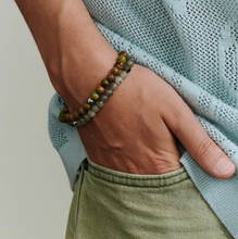 Load image into Gallery viewer, Erik Stone Bead Bracelet Stainless Steel