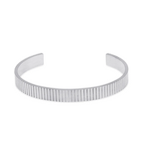 Load image into Gallery viewer, Tage Ribbed Bangle Bracelet Stainless Steel