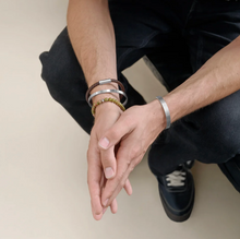 Load image into Gallery viewer, Tage Ribbed Bangle Bracelet Stainless Steel