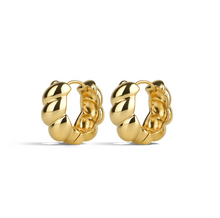 Load image into Gallery viewer, Naia Croissant Hoop Earrings Stainless Steel