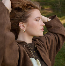 Load image into Gallery viewer, Naia Croissant Hoop Earrings Stainless Steel