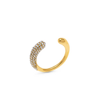 Load image into Gallery viewer, Tolouse Open Crystal Ring Stainless Steel