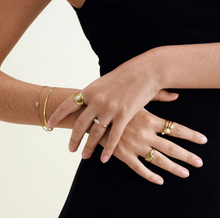 Load image into Gallery viewer, Tolouse Open Crystal Ring Stainless Steel