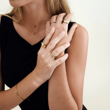 Load image into Gallery viewer, Tolouse Open Crystal Ring Stainless Steel