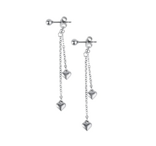 Load image into Gallery viewer, Nella Heart Chain Earrings Stainless Steel