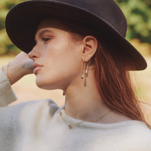 Load image into Gallery viewer, Corinne Drop Bar Earrings Stainless Steel