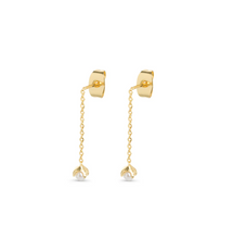 Load image into Gallery viewer, Jill Crystal Chain Earrings Stainless Steel