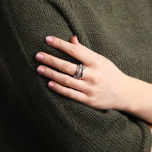 Load image into Gallery viewer, Ethel Crystal Stacked 3 Rings Stainless Steel