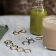 Load image into Gallery viewer, Kristina Crystal Stacked 5 Rings Stainless Steel