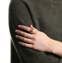 Load image into Gallery viewer, Irene Plain Stacked 3 Rings Stainless Steel