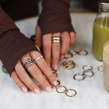 Load image into Gallery viewer, Irene Plain Stacked 3 Rings Stainless Steel