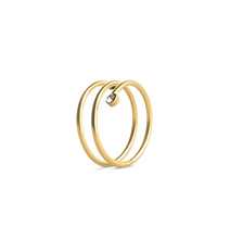 Load image into Gallery viewer, Lykke Crystal Swirl Ring Stainless Steel