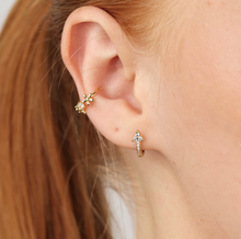 Load image into Gallery viewer, Della Crystal Hoop Earrings Stainless Steel