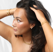 Load image into Gallery viewer, Della Crystal Hoop Earrings Stainless Steel