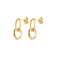 Load image into Gallery viewer, Madina Hoop Stud Earrings Stainless Steel