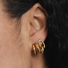 Load image into Gallery viewer, Madina Hoop Stud Earrings Stainless Steel